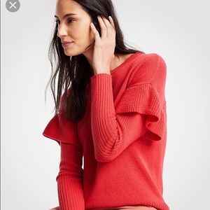 Ann Taylor Flounce Sleeve Sweater - NWT - XS